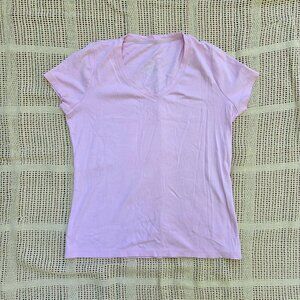 100% Cotton Pink V Neck St. John's Bay Tee